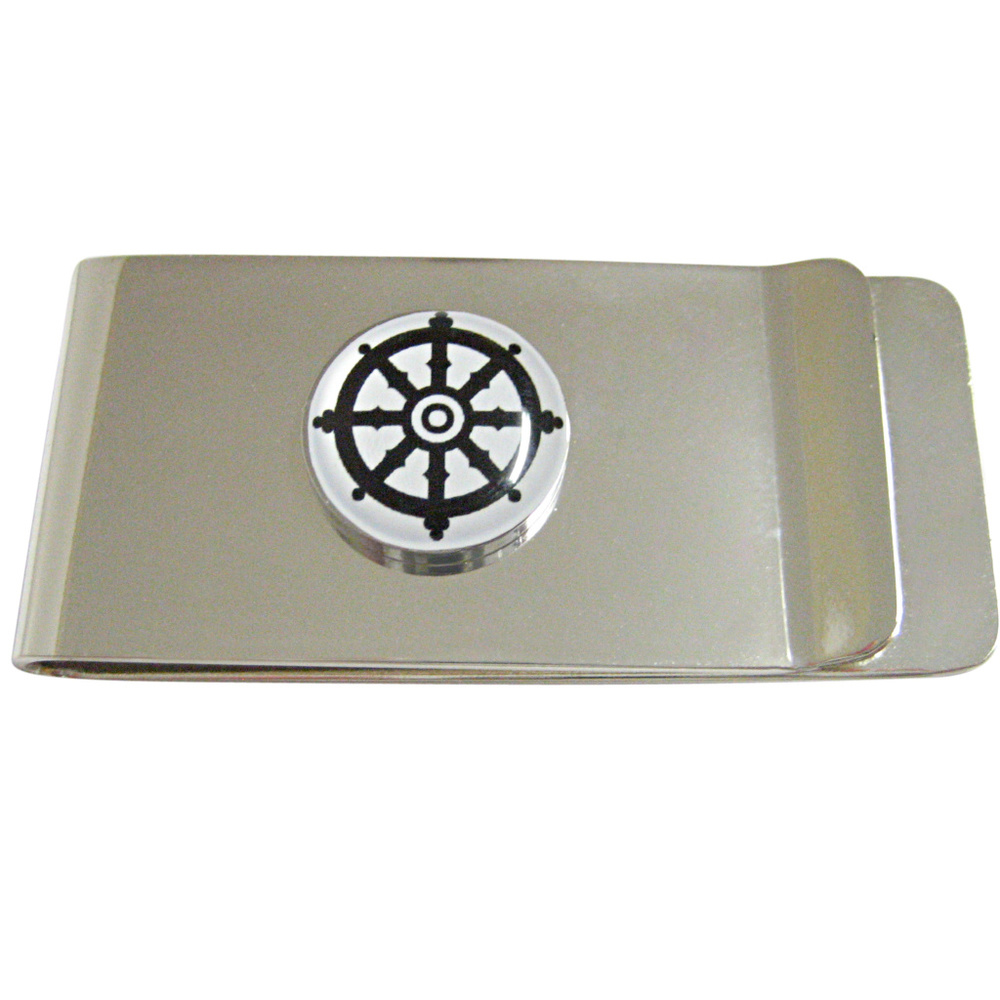 Buddhist Wheel of Dharma Design Money Clip